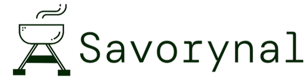 Savorynal logo with a grill icon on a white background